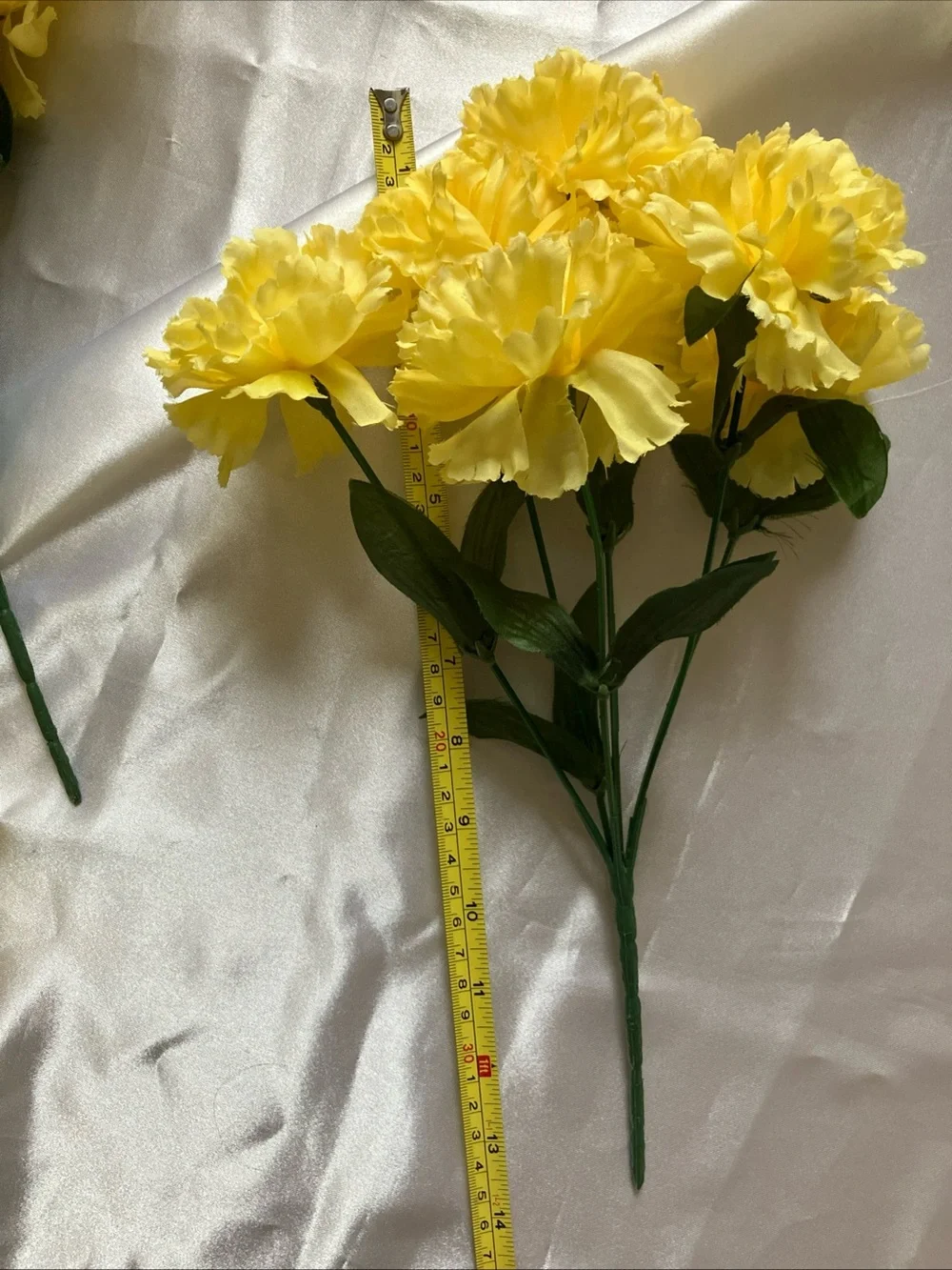 New 10 Bunches of Artificial Yellow Carnation Bouquet